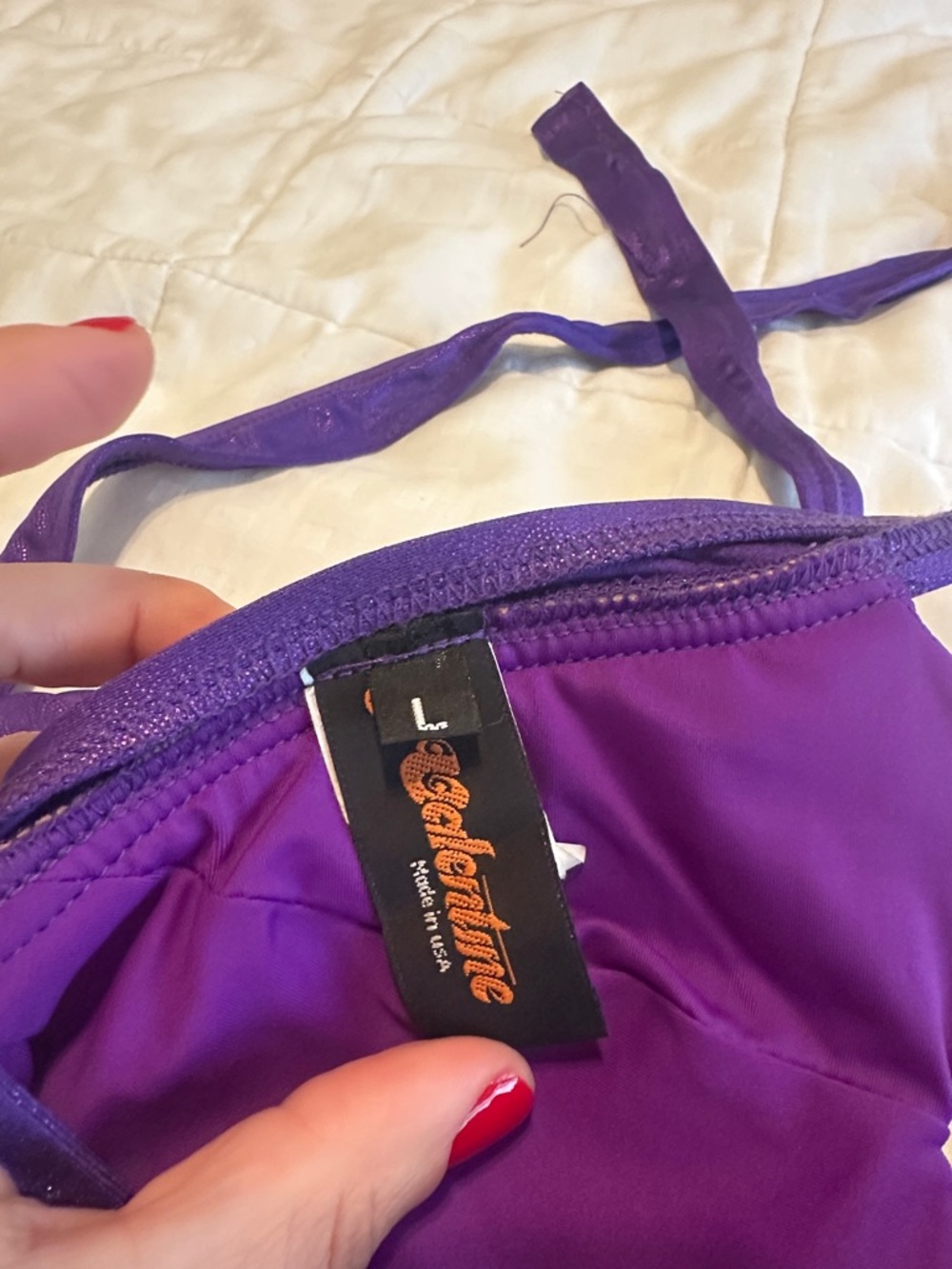 Purple Shell-Style Halter Top - Picture 2 of 3